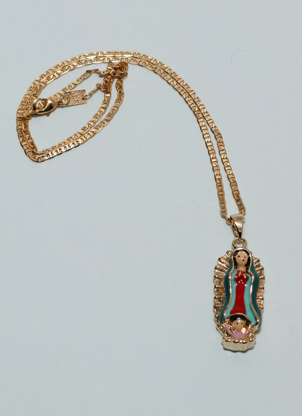 Multicolored Madonna necklace